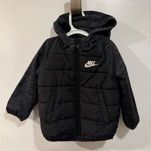 Nike Toddler Boys Black Hooded Coat Jacket Size 2T